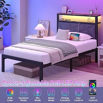 Amazon.com: ChicZhiNest Twin Size Bed Frames with Charging